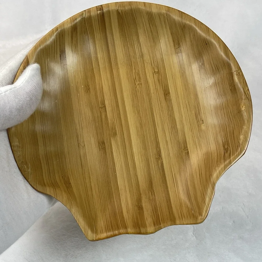 Painted Wood Trinket Bowl & Bamboo Shell Tray Set – Small Decorative Dishes